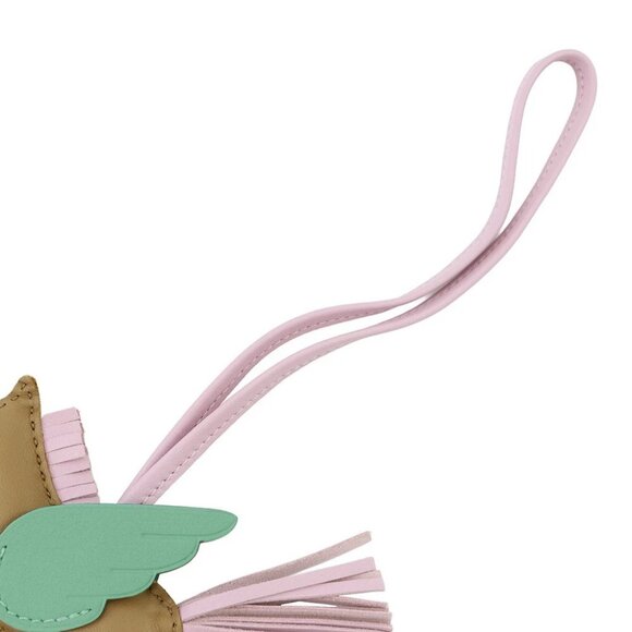 HERMES Rodeo Pegasus Bag Charm Size PM Lambskin Chai/Mauve Sylvestre/Menthe - Picture 8 of 10